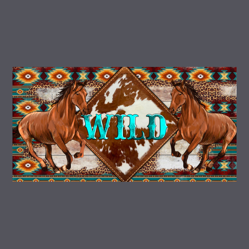 Aztec Horses And Wild With Cowhide License Plate Template Vintage Hoodie by Artiststas | Teevron