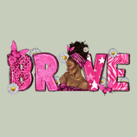 Breast Cancer Brave With Afro Woman Ladies Tee | Teevron