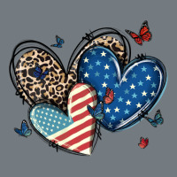 American Flag Leopard Hearts Heavyweight Sweatshirt | Teevron