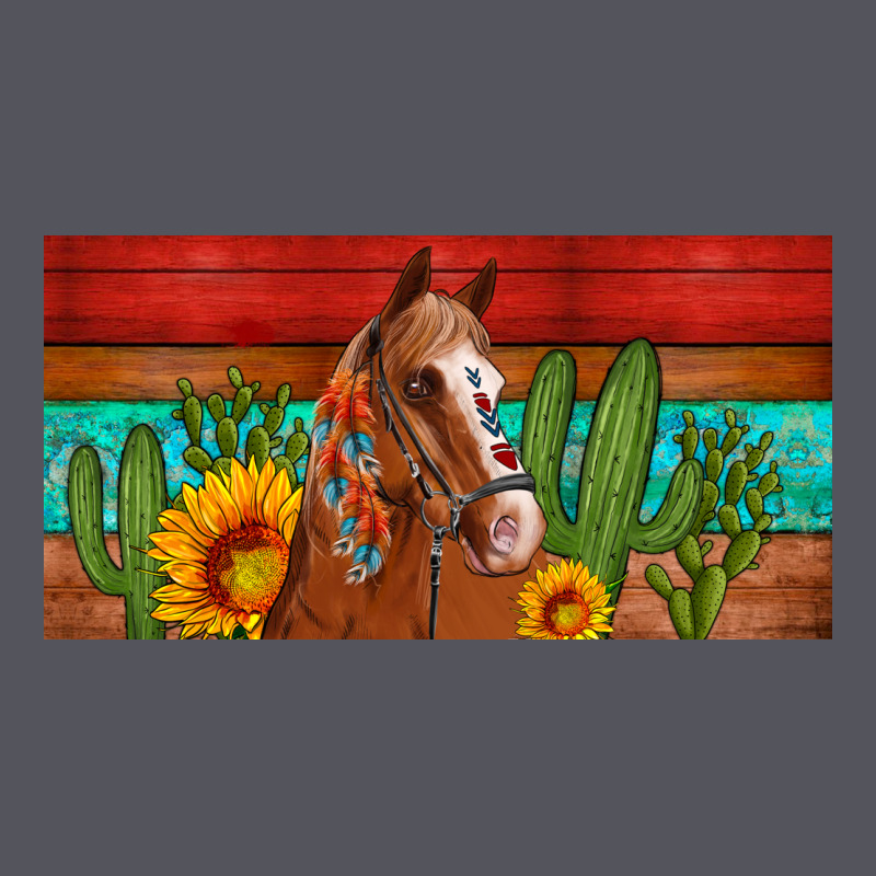 Aztec Horse Cactus And Sunflowers License Plate Template Vintage Hoodie by Artiststas | Teevron
