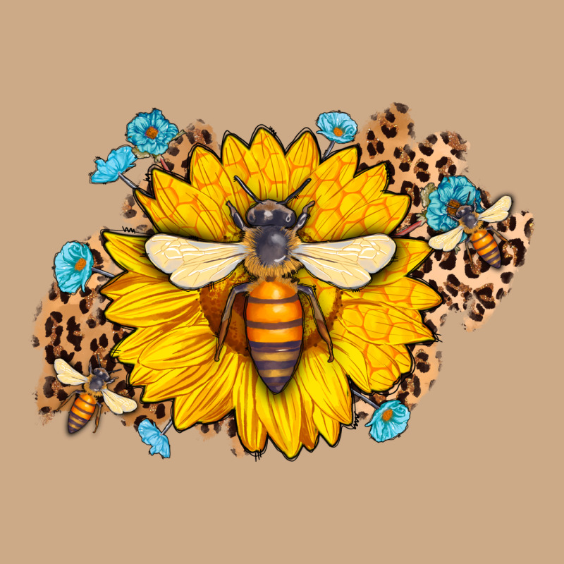 Bee Sunflower Leopard Vintage Hoodie by AdoDesignShop | Teevron