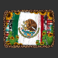 Mexican Flag Background With Cactus And Sunflower Urban Heavy Tee | Teevron