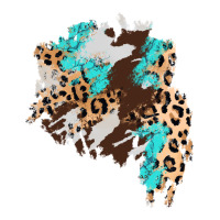cowhide leopard turquoise patch | Teevron