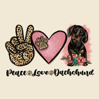 Peace Love Dachshund Ladies Tee | Teevron