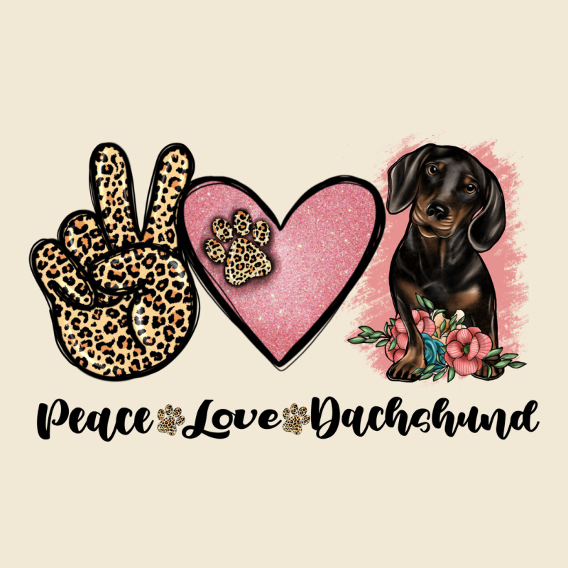 Peace Love Dachshund Ladies Tee by JahusDesignShop | Teevron
