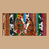 Western Horses Gemstone Horse Cowhide Leopard Floral Background Licens Vintage Hoodie | Teevron