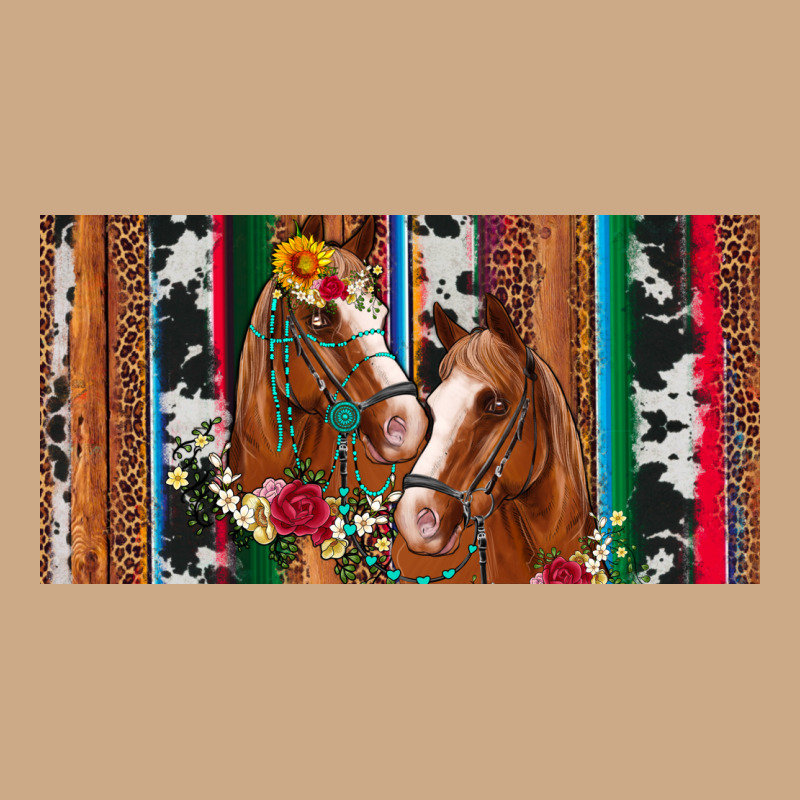 Western Horses Gemstone Horse Cowhide Leopard Floral Background Licens Vintage Hoodie by Artiststas | Teevron