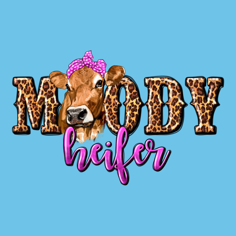 Moody Heifer With Leopard Premium Sweatshirt by texasbilliewilder | Teevron
