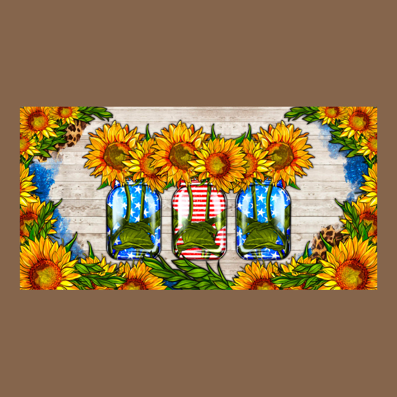 American Mason Jar Sunflower License Plate Premium Tee by HRA Design Shop | Teevron