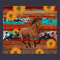 Western Horse And Sunflowers Cowhide Leopard With Aztec Vintage Hoodie | Teevron