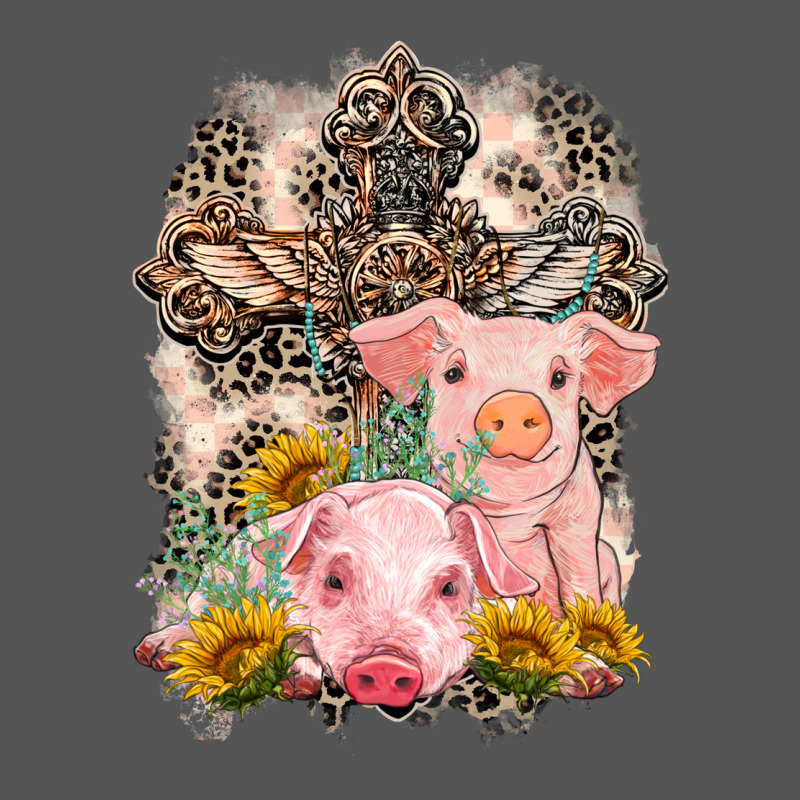Western Pigs With Crosses Zipper Hoodie by LillyAllenDesigns | Teevron