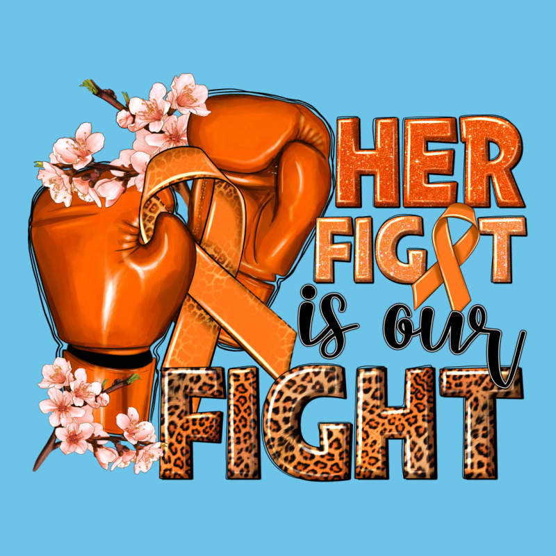 Her Fight Is Our Fight Kidney Cancer Orange Ribbon Premium Sweatshirt by NancyCooperArtShop | Teevron
