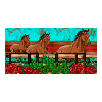horses roses ann cactuses license plate | Teevron