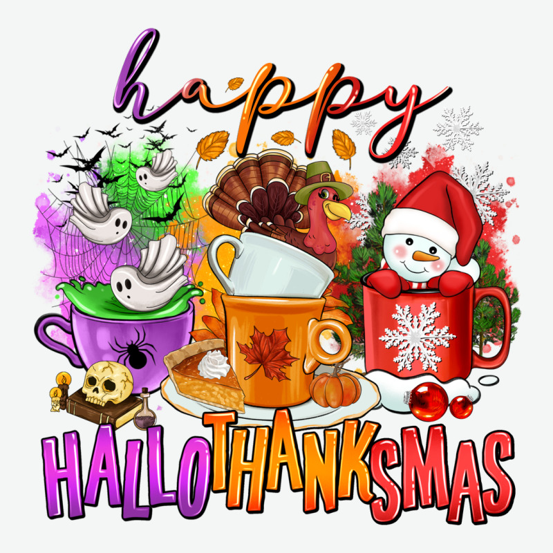 Happy Hallothanksmas Coffee Cups Urban Heavy Tee by NancyCooperArtShop | Teevron