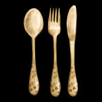 Spoon Fork Knife Fa Element Premium Tee | Teevron