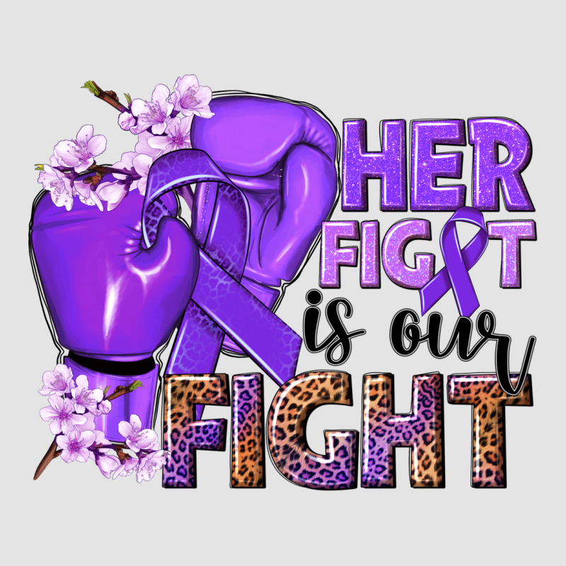 Her Fight Is Our Fight Purple Ribbon Premium Sweatshirt by NancyCooperArtShop | Teevron