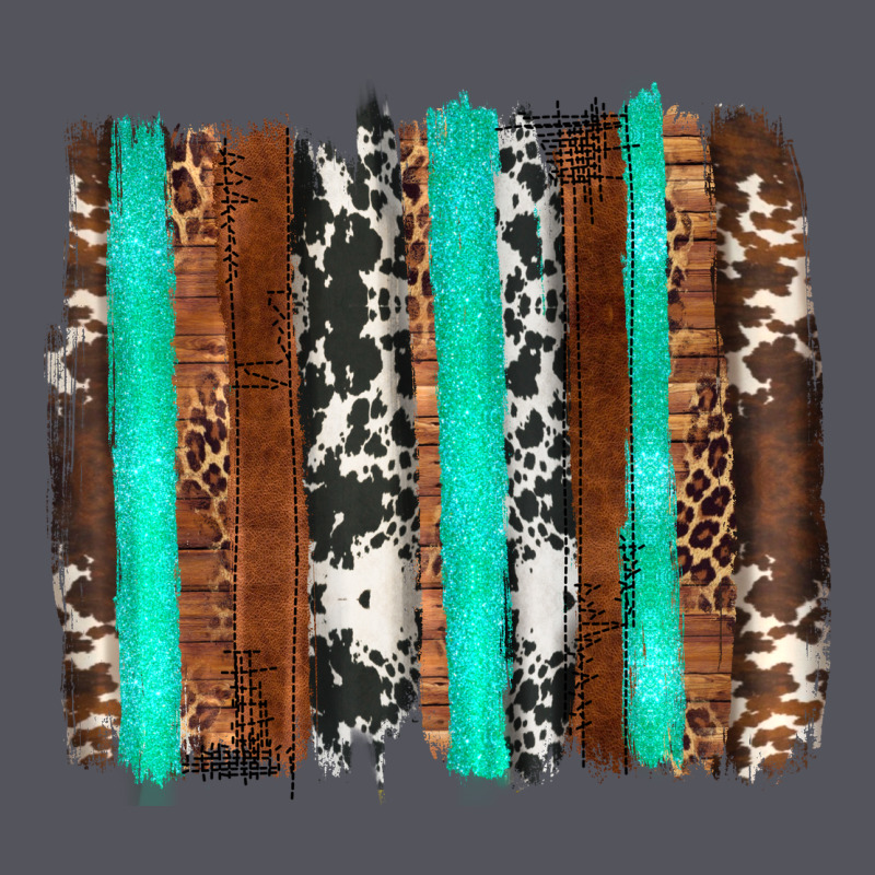 Western Cowhide Wood And Turquoise Glitter Brushstrokes Vintage Hoodie by Artiststas | Teevron