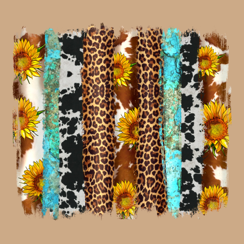 Western Cowhide Leopard Turquoise Brushstrokes Vintage Hoodie by Artiststas | Teevron