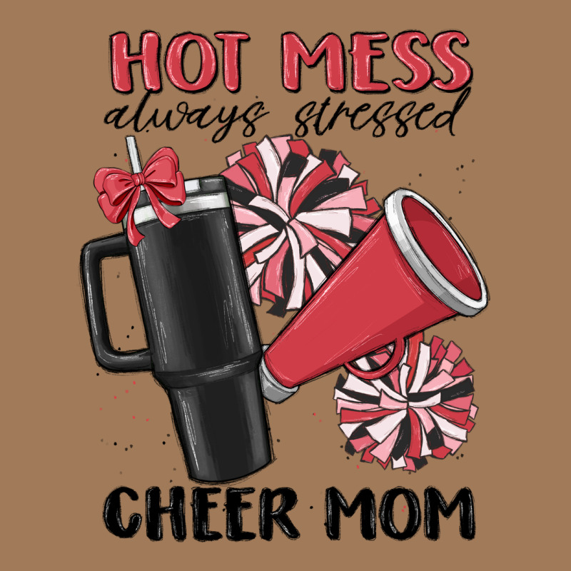 Hot Mess Always Stressed Cheer Mom Classic Tee by MaliasSmallBusiness | Teevron