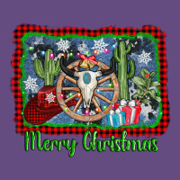 Merry Christmas Western Bull Skull Vintage Hoodie | Teevron
