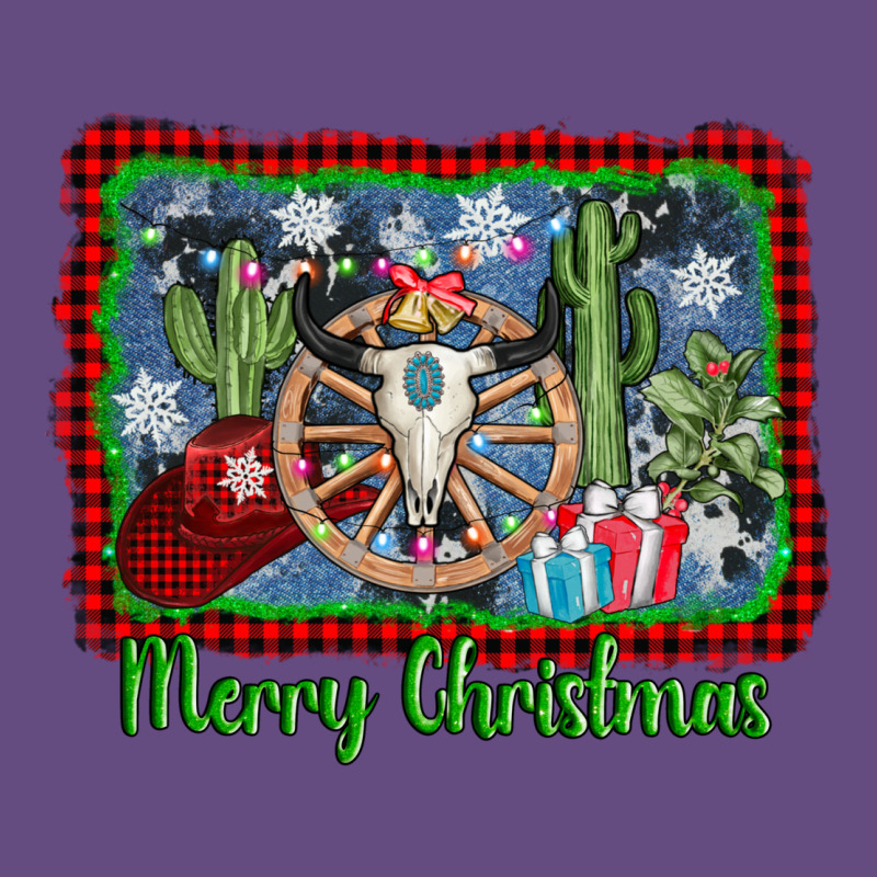 Merry Christmas Western Bull Skull Vintage Hoodie by AdoDesignShop | Teevron