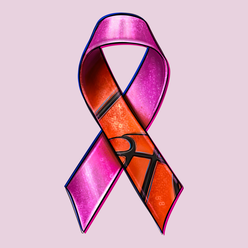 Breast Cancer Ribbon Basketball Ladies Tee by texasbilliewilder | Teevron