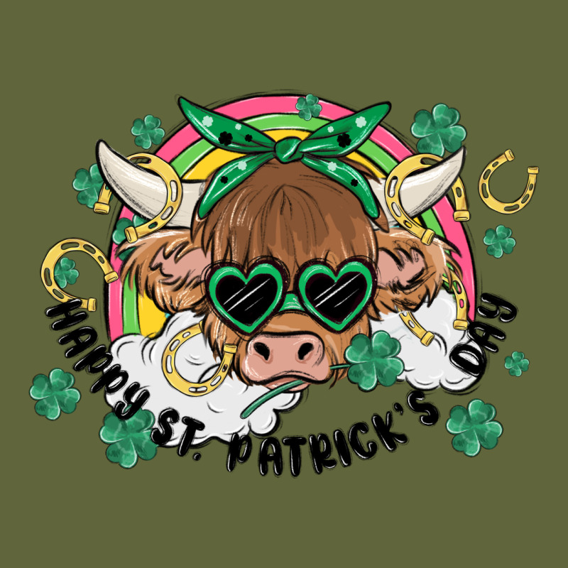 St. Patrick's Day Highland Cow Classic Tee by MaliasSmallBusiness | Teevron