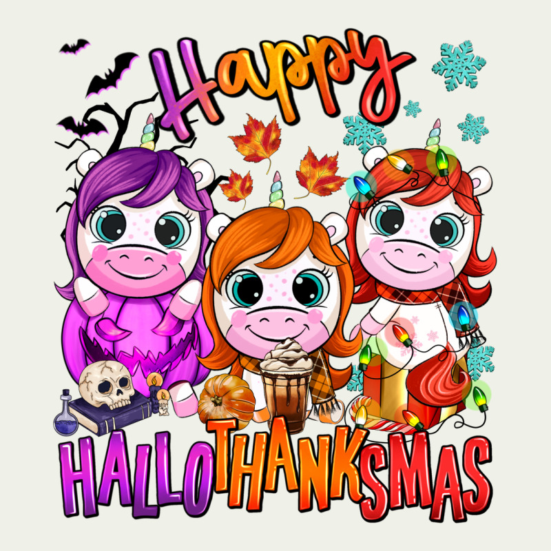 Happy Hallothanksmas Unicorns Urban Heavy Tee by NancyCooperArtShop | Teevron