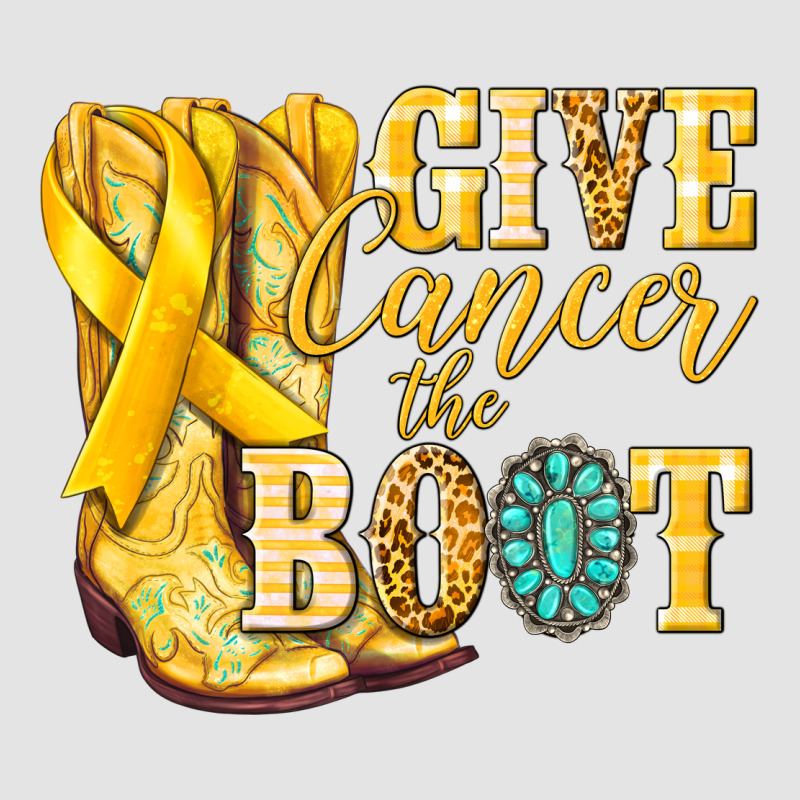 Give Cancer The Boot Childhood Cancer Premium Sweatshirt by NancyCooperArtShop | Teevron