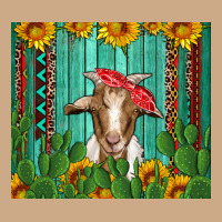 Goat With Sunflower And Cactus Vintage Hoodie | Teevron