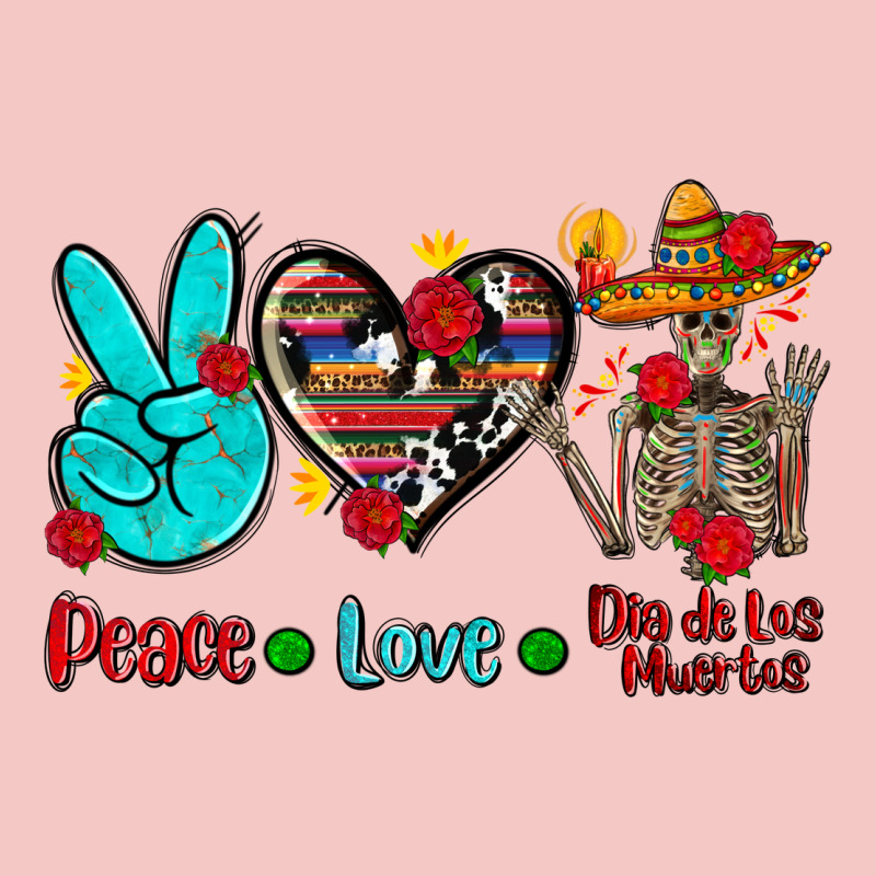 Peace Love Dia De Los Muertos Urban Heavy Tee by AdoDesignShop | Teevron