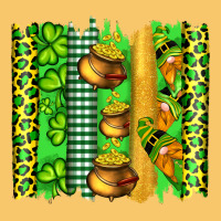 St Patricks Gnomes And Cloves With Leopard  Brushstrokes Vintage Hoodie | Teevron