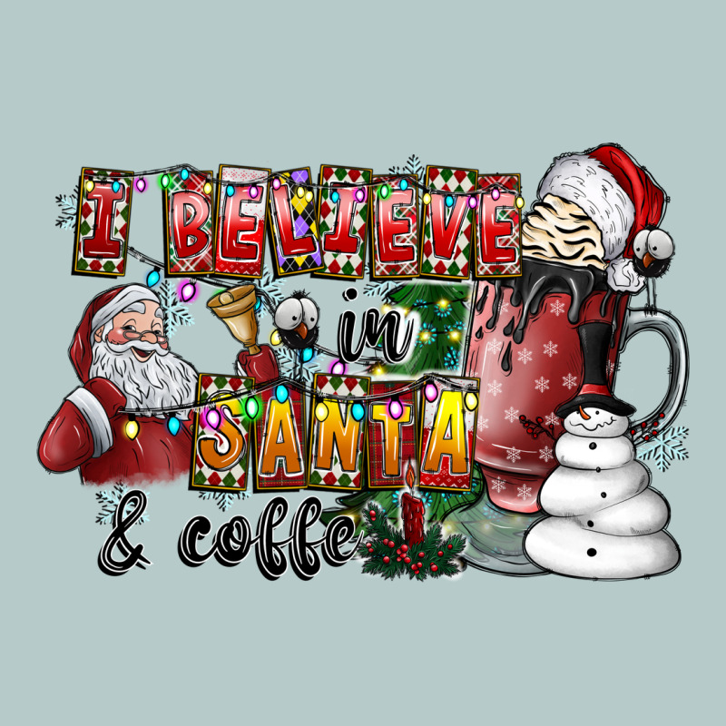 I Believe In Santa And Coffee Heavy Core Tee by CowhideDigitalArt | Teevron