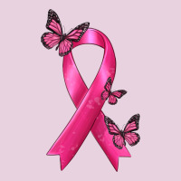 Breast Cancer Ribbon With Butterfly Ladies Tee | Teevron
