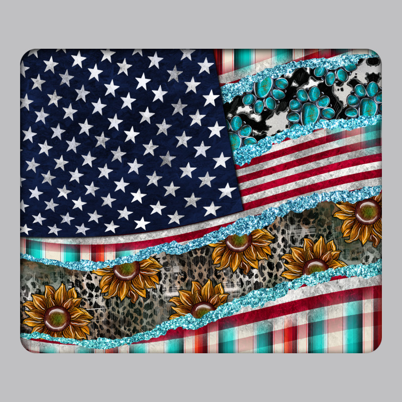 American Flag Mouse Pad Classic Tee by CowhideDigitalArt | Teevron