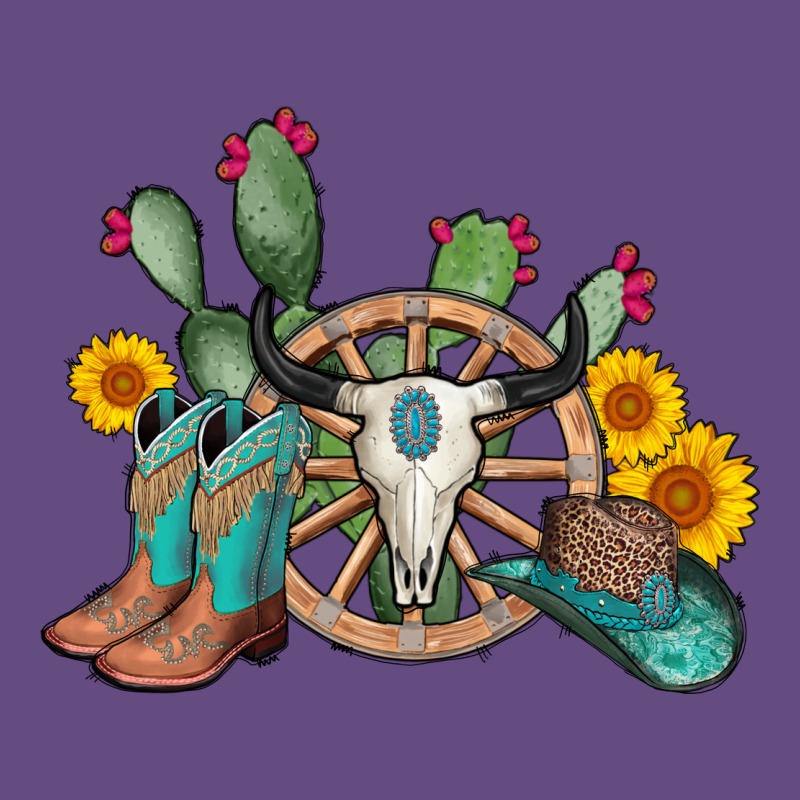 Wheel Bull Skull Western Cowboy Vintage Hoodie by AdoDesignShop | Teevron