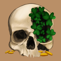 St Patrick's Day Skull With Clovers Vintage Hoodie | Teevron