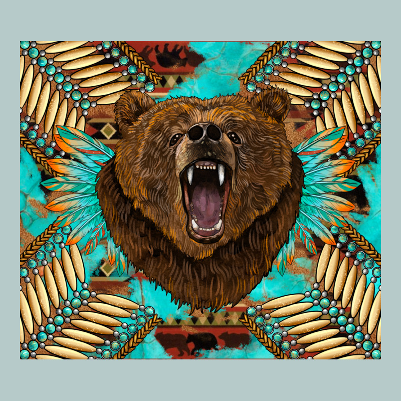 Bear Native American  Tumbler Heavy Core Tee by BarkalooDesign | Teevron