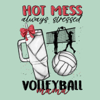 Hot Mess Always Stressed Volleyball Mama Classic Tee | Teevron