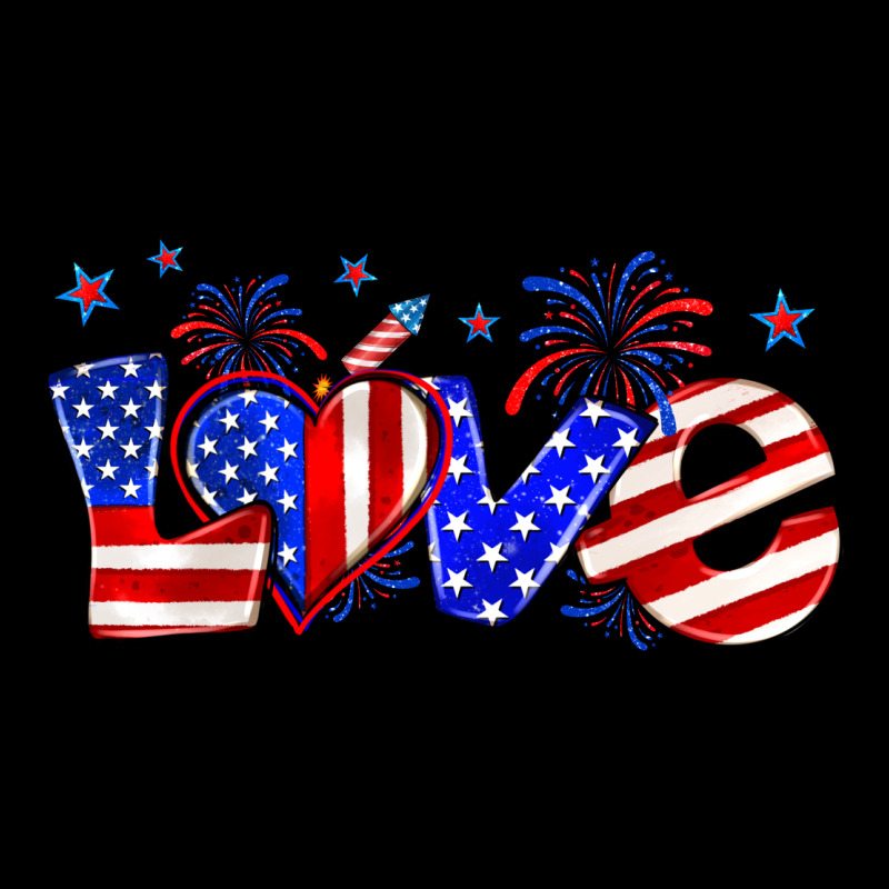 Love 4th Of July Ladies Tee by Zillion Design Studio | Teevron