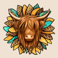 Highland Cow Turquoise Sunflower Urban Heavy Tee | Teevron