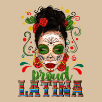Proud Latina Skull Girl Messy Bun Heavyweight Hoodie | Teevron