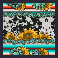 Sunflower Cowhide Serape Coaster Vintage Tee | Teevron