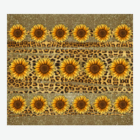 Leopard Glitter Sunflower Tumbler Urban Heavy Tee | Teevron