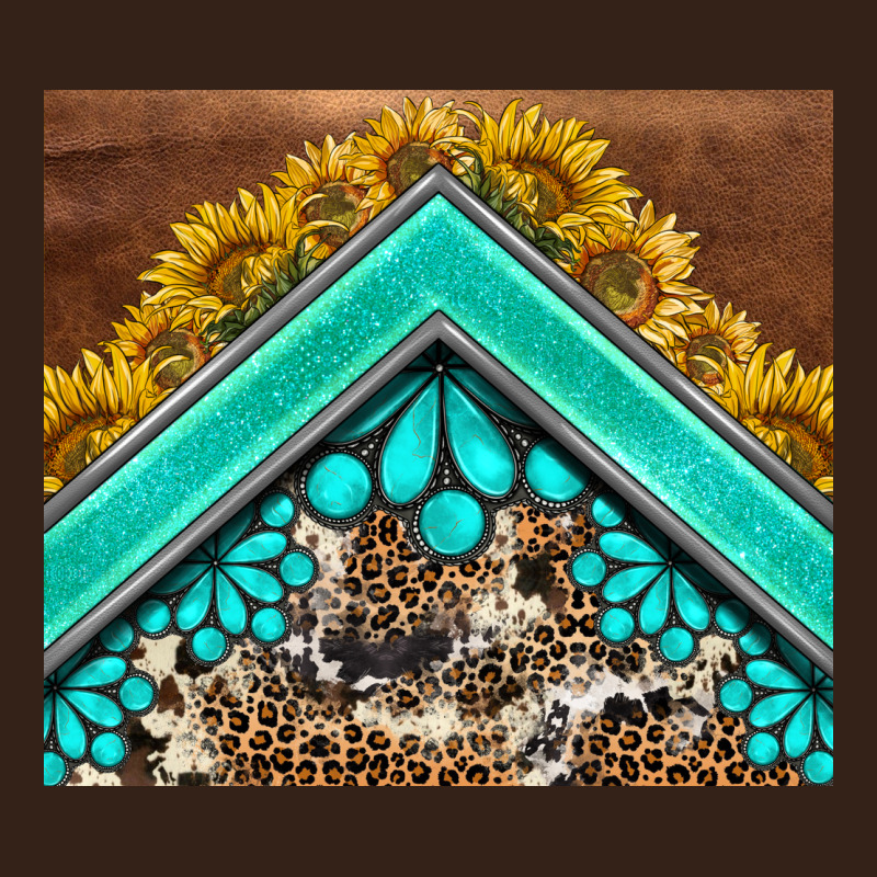 Western  Sunflower Turquise Gemstone  Tumbler Heavy Core Tee by BarkalooDesign | Teevron