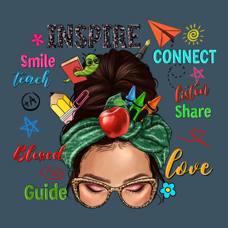 Teacher Messy Bun Caucasian Urban Heavy Tee by NancyCooperArtShop | Teevron