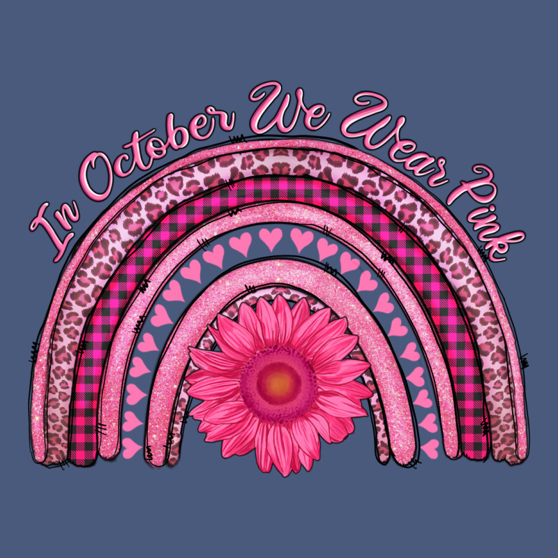 In October We Wear Pink Rainbow Vintage Hoodie by AdoDesignShop | Teevron