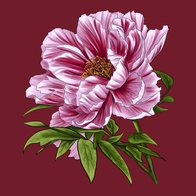 Peony Flower Illustrations Zipper Hoodie by LillyAllenDesigns | Teevron