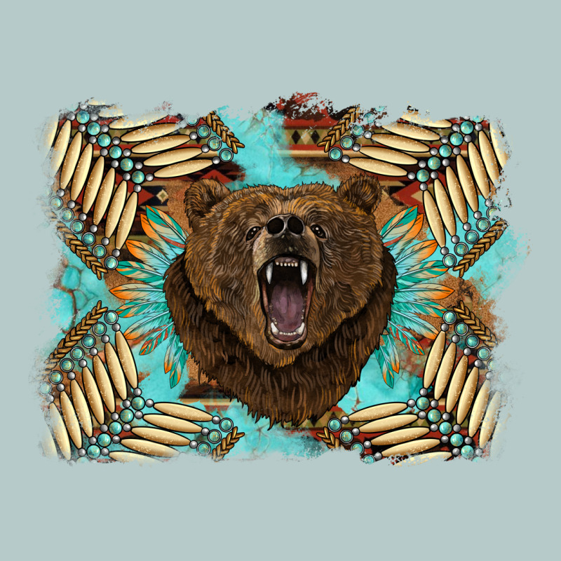 Bear Native American Background Heavy Core Tee by BarkalooDesign | Teevron