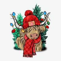 Red Christmas Long Haired Cow Urban Heavy Tee | Teevron
